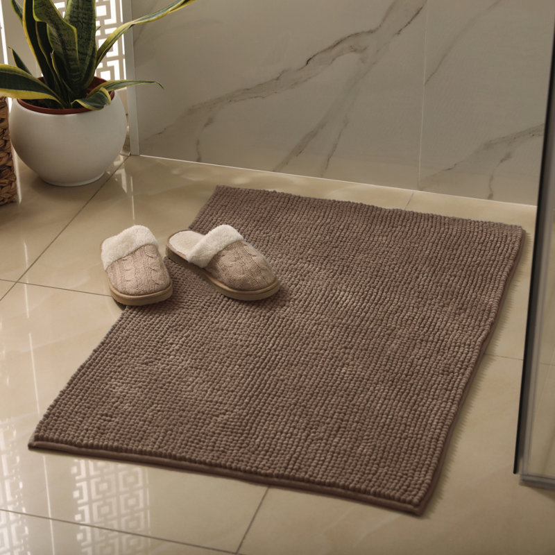 Centreville Rectangle Bath Mat, 90cm L x 60cm W, Mocha