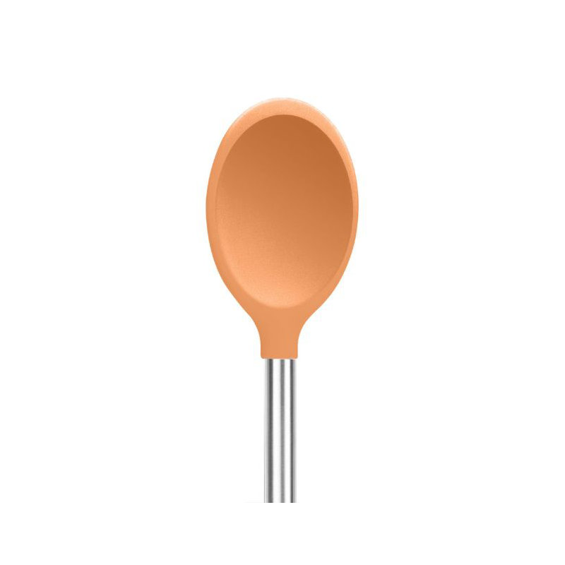 Silicone Mixing Spoon - Light Aqua, Apricot