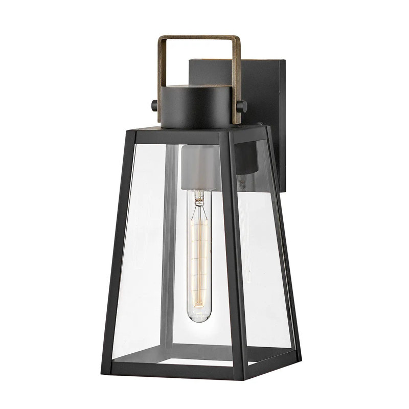 Lanterne murale d'extérieur Kiwa, H 15,2 po x l 7 po x P 8,5 po, Noir