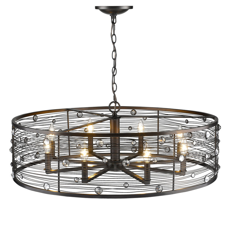 Mataram 8 - Light Dimmable Drum Chandelier