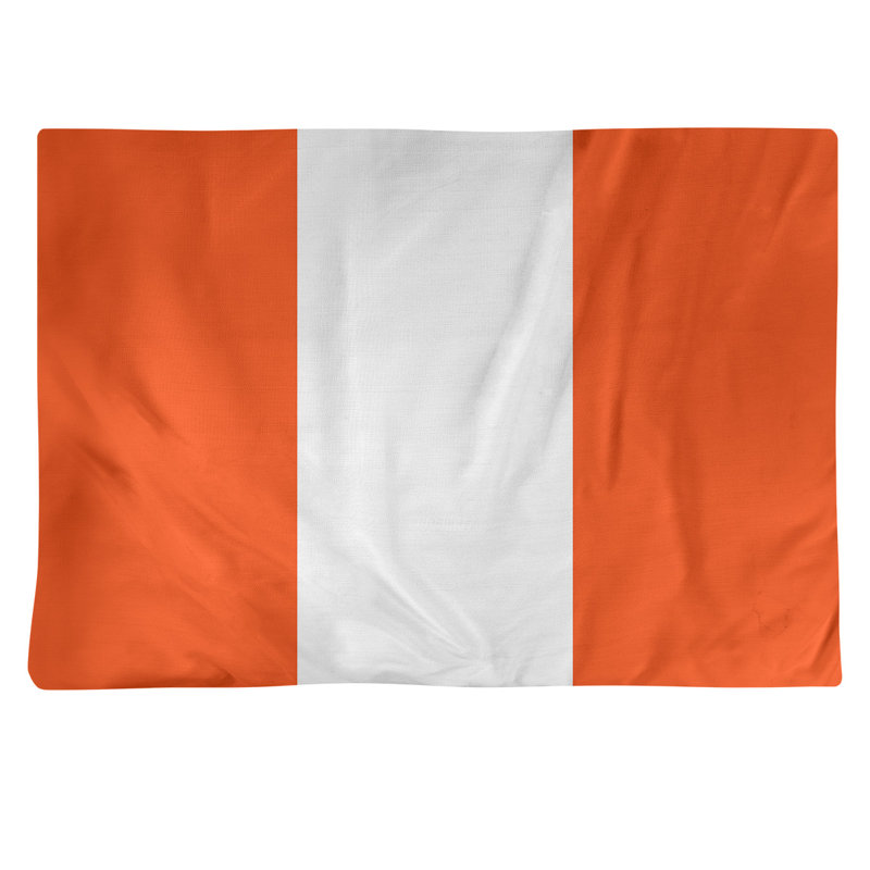 Récapitulatif en coton 18" retour football Denver, Orange tangerine / blanc