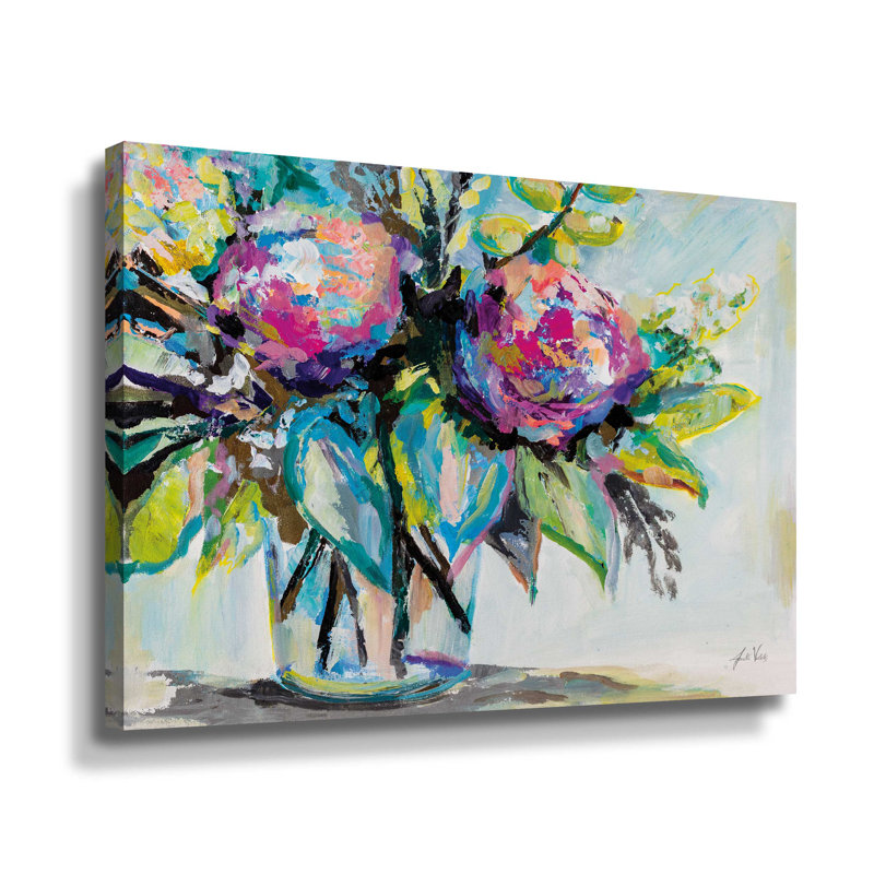 «Big Blooms» par Jeanette Vertentes, reproduction sur toile, H 36 po x l 48 po x P 2 po, Toile tendue
