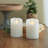 Mikasa Unscented Realistic-Flame LED Wax Pillar Candles