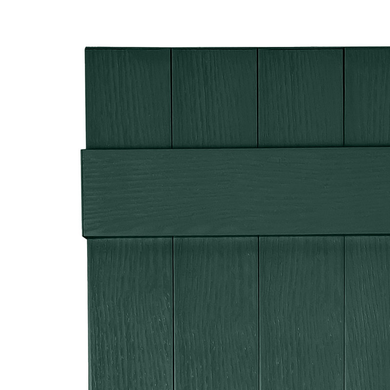 Persiennes personnalisées à 4 planches fermées, 53", Vert pin