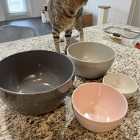 Tabletops Gallery Hobnail 4PC Blues Mixing Bowl Set TTU-A5440-ECM