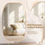 Miroir de salle de bain 48 po x 30 po avec cadre en alliage d'aluminium brossé, miroir mural décoratif, montage horizontal ou vertical-388658753-388658766