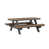 Natural Teak Top/Black Base