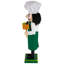 Machine à pizza casse-noisette en bois vert et blanc 14 po