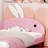 Full Size Upholstered Rabbit-Shape Daybed, Sofabed with Rabbit Ear Headboard for Playful and Functional Design-1624639684