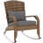 Gray Cushion/Brown Frame