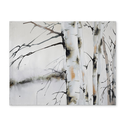 Winter Birches Minimalist Brown Polyester Placemat - Home Decor