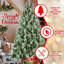 Arbre de Noël 8 pi avec 102 pommes de pin - 1858 pointes, branches mixtes en PVC et à aiguilles dures, structure à charnières pour une installation facile, support en métal robuste - arbre de Noël réaliste-680178346