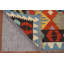 Geometric Kilim Reversible Wool Area Rug 5x6