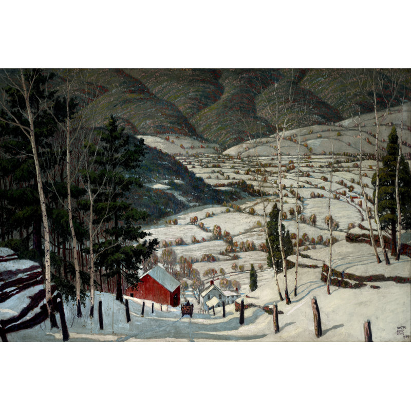 Winter 1 Piece Wrapped Canvas Painting, 30cm H x 46cm W x 3.8cm D