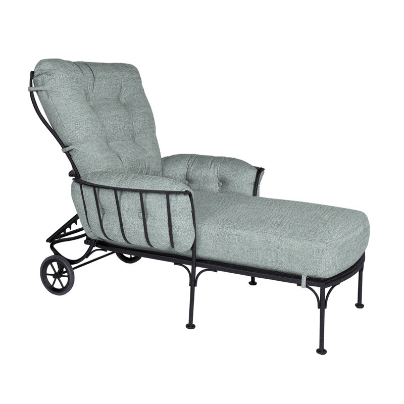 Monterra Outdoor Chaise Lounge, Graphite, Alcazar Redwood