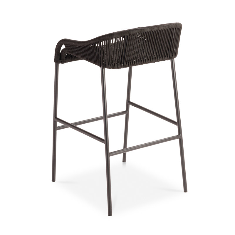 Belmont Powder Coated Aluminum Stool, Black, 24" H