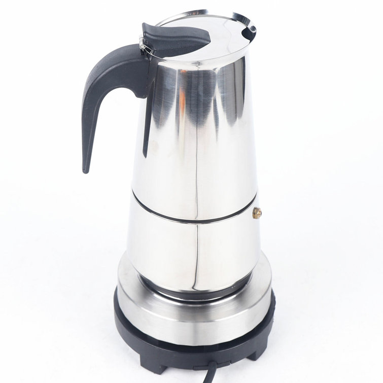 Universal Electric Espresso/Moka Maker 6 Cups, Moka Pot Electric, Espresso Machine, Prepare Italian Style Coffee Latte, Macchiato & Mocaccino, Cord-fr