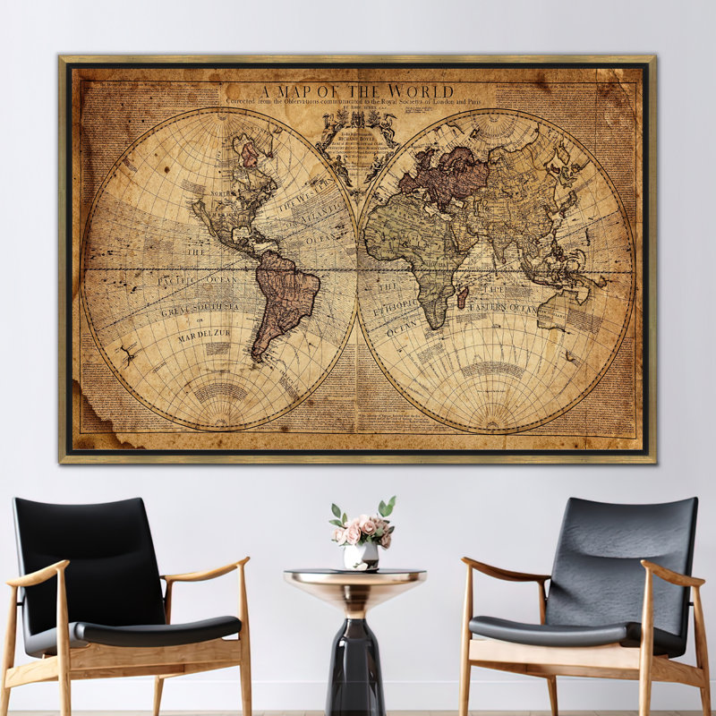 Print on Canvas, Framed Print without Mat, Gold, 80 cm H x 110 cm W