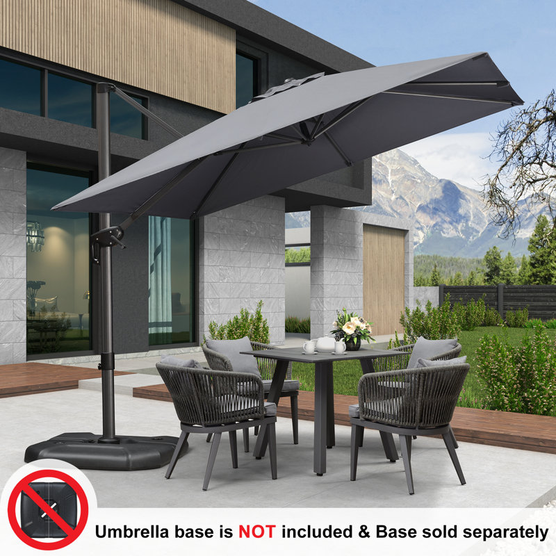 274cm Cantilever Parasol, Light Grey