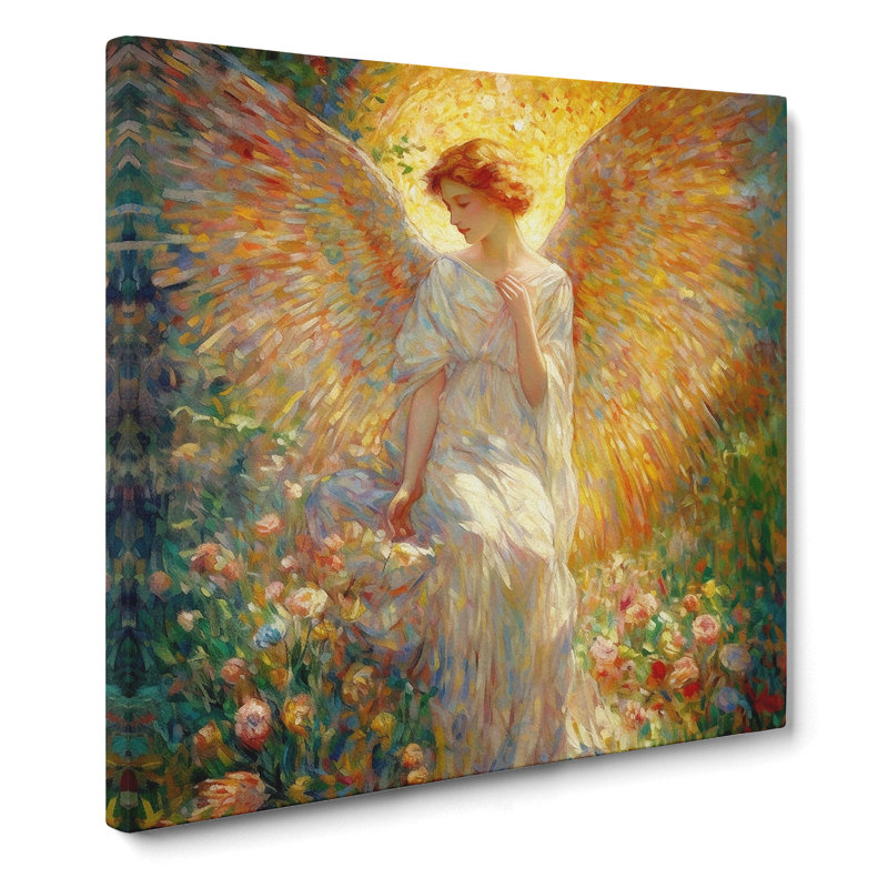Angel Neo-Impressionism - Wrapped Canvas - Framed Print, 50cm H x 50cm W x 3cm D