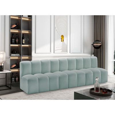 Canapé en cuir végétalien 89,5 po Izzac