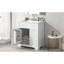 Meuble-lavabo de 30 po avec comptoir, meuble-lavabo avec porte et deux tiroirs, panneaux de fibres à densité moyenne, bois massif, un paquet, blanc (ancien numéro de référence: N725P198484K)