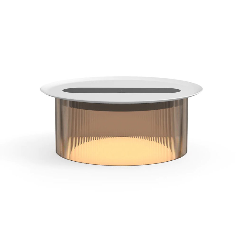 Carousel Table, Bronze, White, 4.3" H X 12" W X 12" D