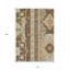 Tapis intérieur lavable 10 pi x 14 pi beige et ivoire aztèque brun