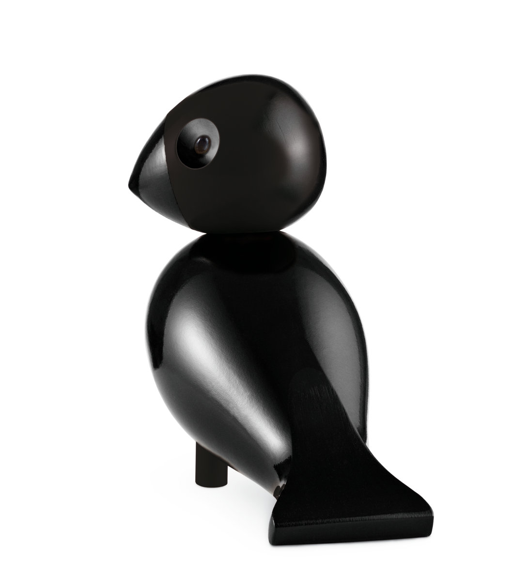 Kay Bojesen Songbird Sculpture, 6.1" H x 6.3" W x 3.1" D, Black, 1