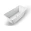 Baignoire de trempage autoportante en acrylique 71 "avec drain et plateau en bambou Streamline-74035734