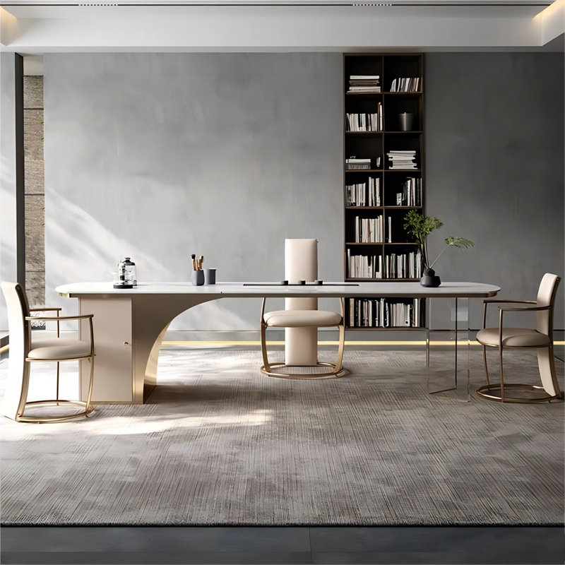 A Modern Minimalist Rectangular Office Tea Table, 29.53" H x 78.74" W x 31.5" D