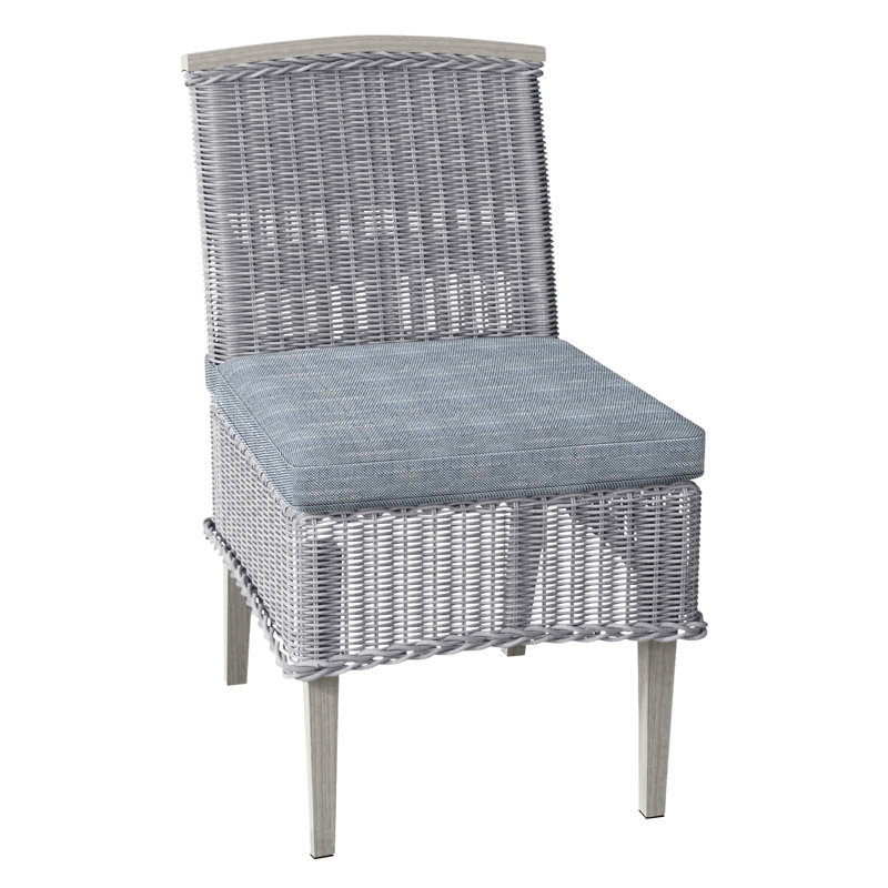 Chaise d'appoint Astoria tissée - huître / huître, Huître, Chambray Rollo, Pas de soudure