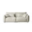 Canapé modulaire blanc en cuir véritable