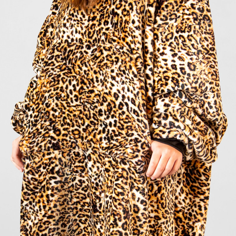 Couverture à capuche Leopard