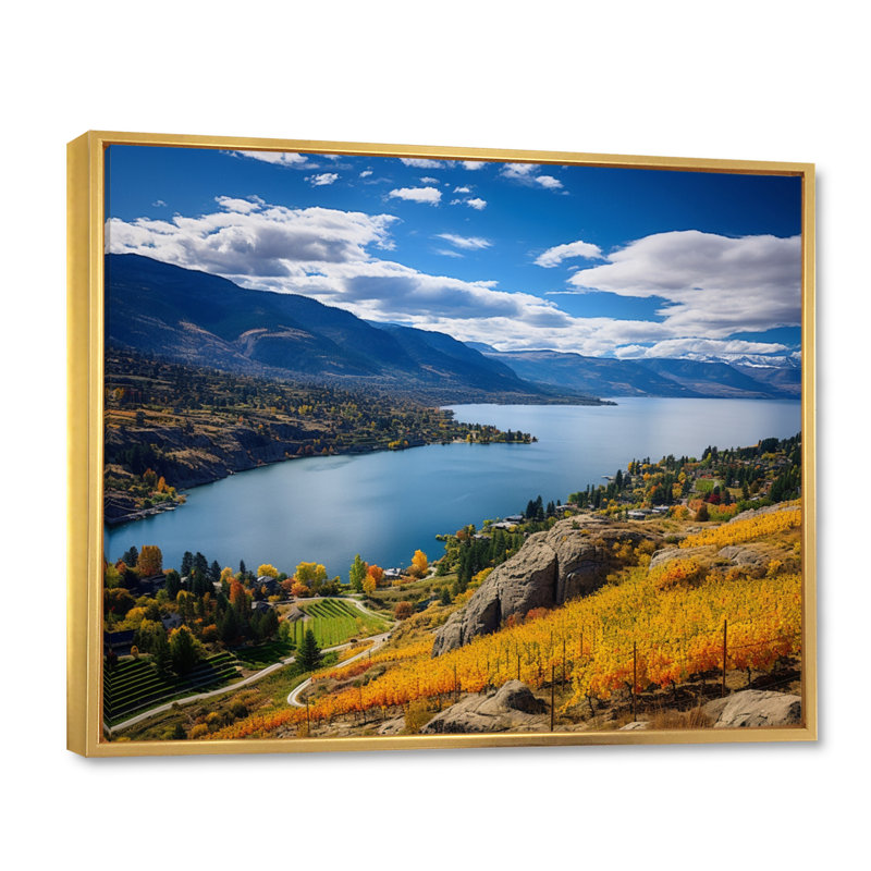 Impression sur toile Berman Canada Okanagan Serenity I, H 12 po x l 20 po x P 1 po, Cadre flottant doré