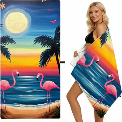 Bird Microfiber Oversized Lightweight Beach Towel XL Extra Large Tree Thin Sand Towels Travel Swim Pool Yoga Gym Camping for Adults Women Men Beach Essentials Accessories Vacation Gift, 60 x 80 in