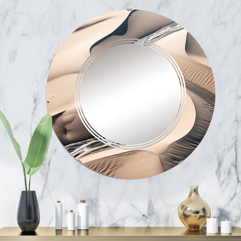 Miroir mural rond Pue, 32 po x 32 po