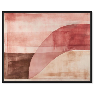 «Faded Crimson Canvas Modern Boho Abstract» par