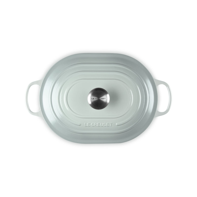 Le Creuset Enameled Cast Iron Signature Oblong Dutch Oven With Lid, 3.75 Qt. - Sea Salt, Light Green