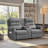 65.7" Modern Manual Reclining Loveseat With Storage Console And Cup Holders-399879669