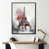Toile avec cadre flottant noir