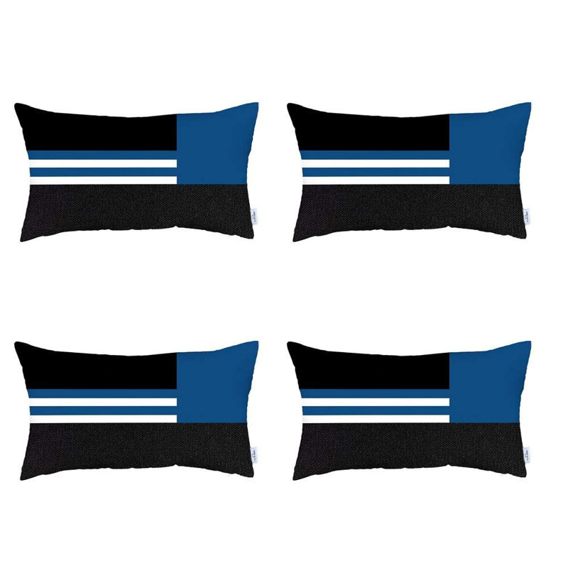 Housse de coussin rectangulaire, Bleu