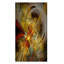 Motif de fleurs symétriques jaune vif - art moderne sur métal-61500111