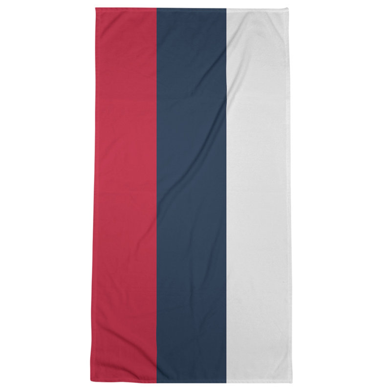 Bath Towel, Red/Navy Blue/Purple