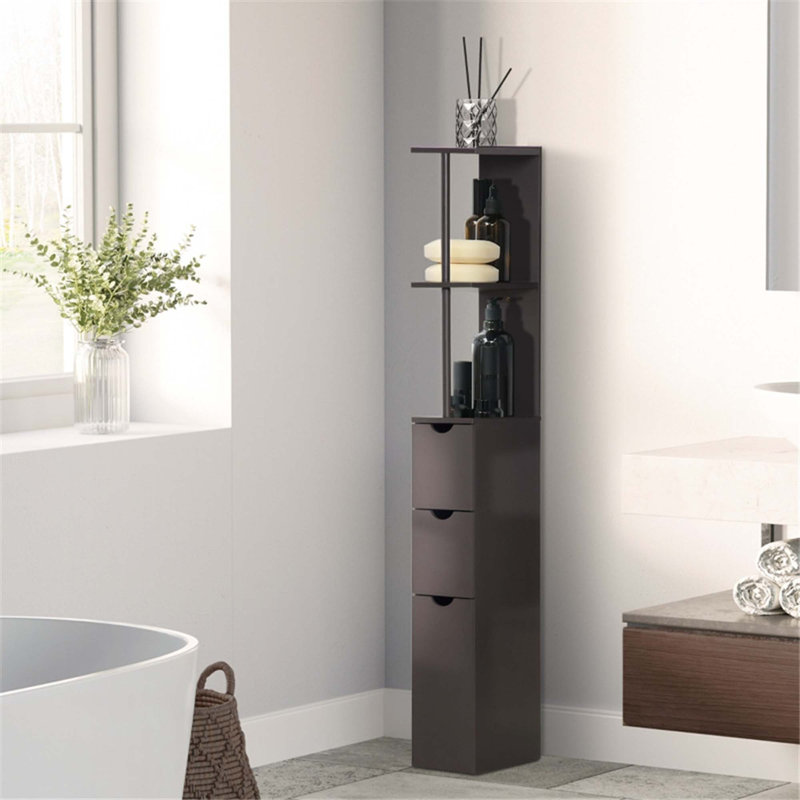 Armoire de rangement pour salle de bain, Noir