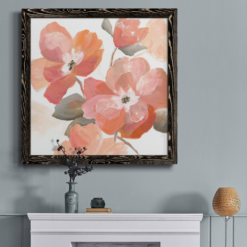 " Grateful Heart Greenery ", Black, 17" H x 17" W x 1" D