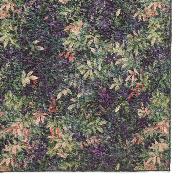 Clarke & Clarke Floral Digitally Printed 152cm X 230cm Area Rug, Green/Purple, Rectangle 120 x 170 cm
