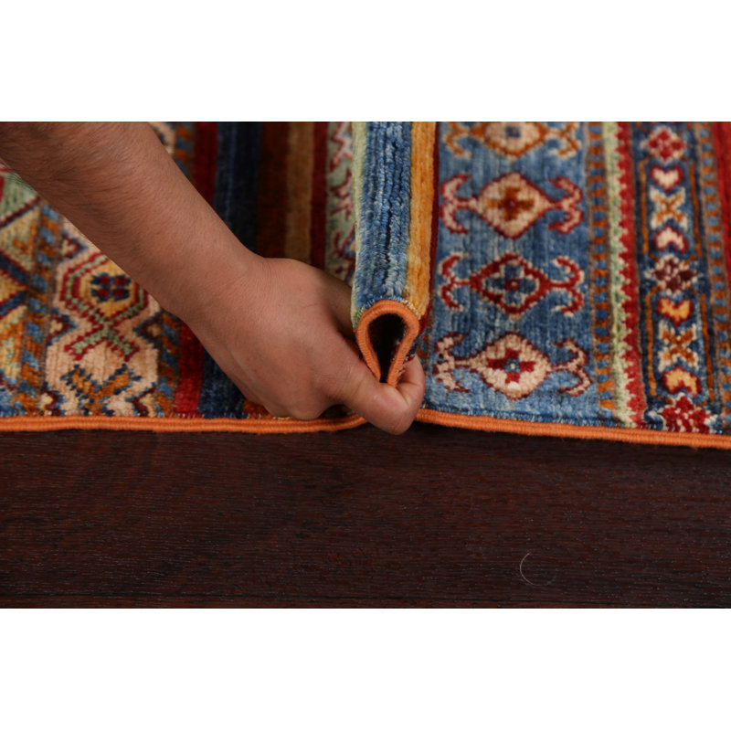 Tapis fabriqué à la main à teinture végétale Kazak