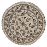 High-Quality Hand-Knotted Ivory Area Rug