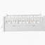 Lit plateforme simple en bois avec garde-corps et 2 tiroirs blanc